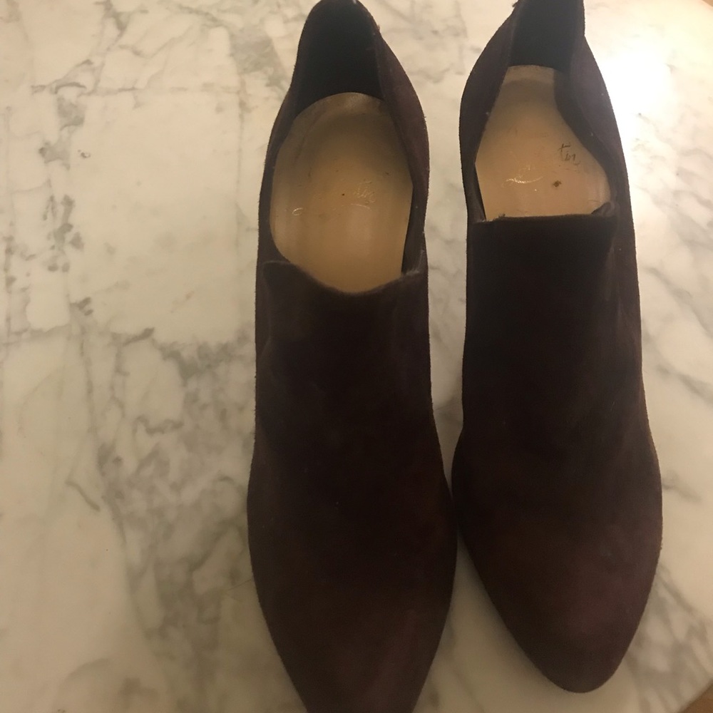 Louboutin suede booties